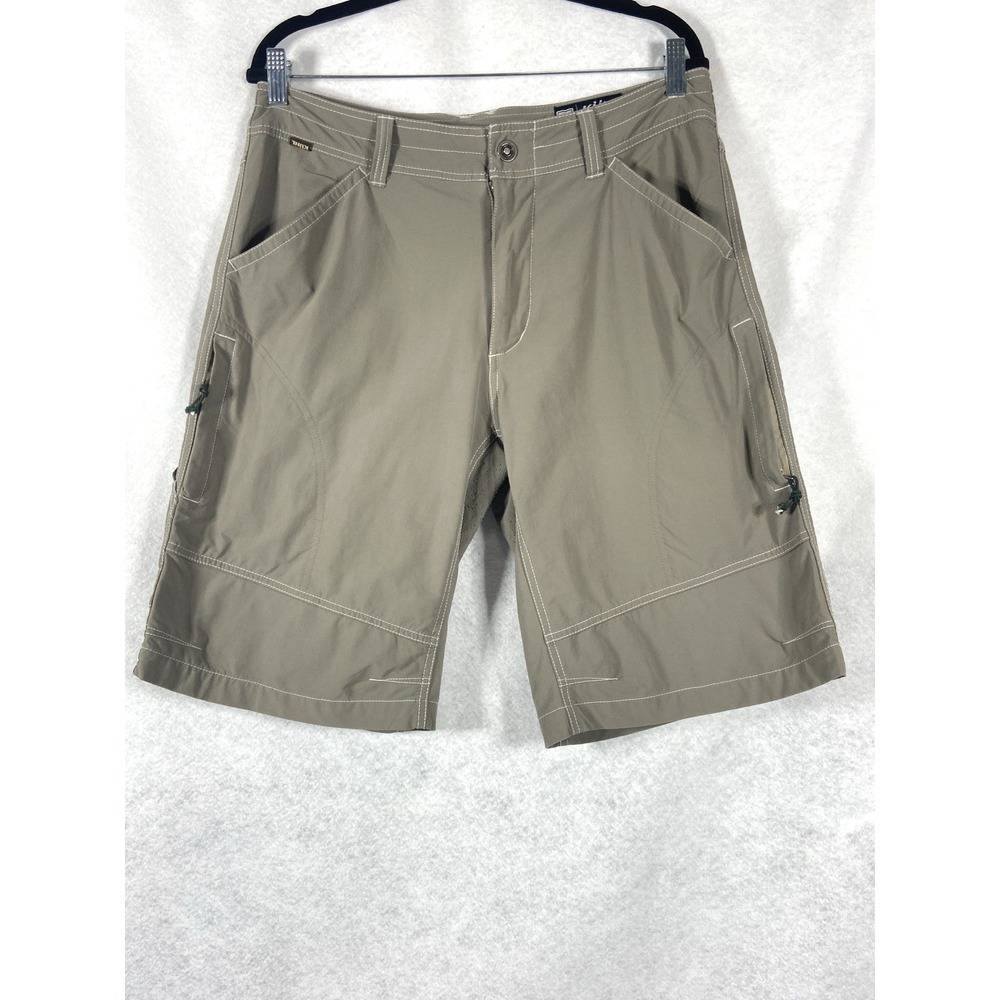 Kuhl Renagade Shorts Mens 35 Gray Nylon Hiking Outdoor Stretch Camping